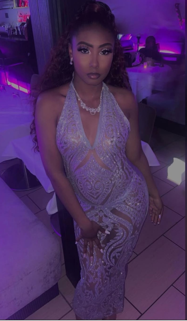 Art work midi dress