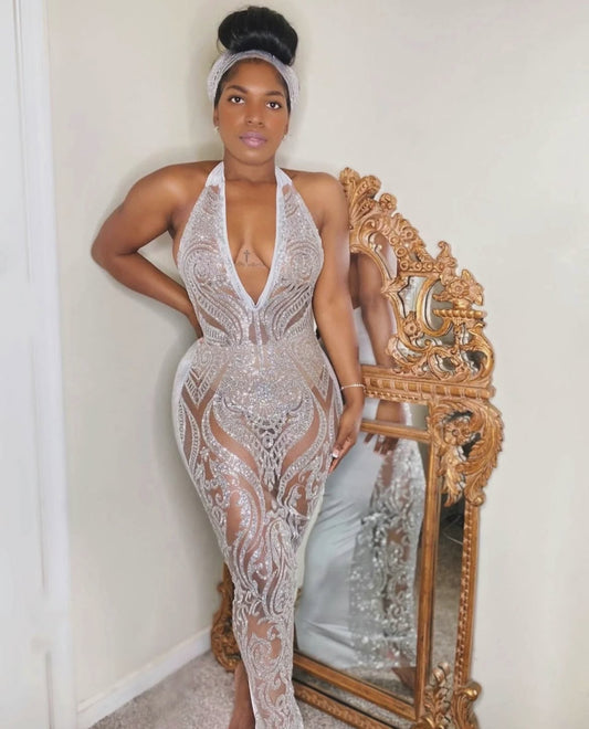 Art work midi dress